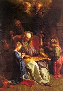 JOUVENET, Jean-Baptiste The Education of the Virgin sf oil painting artist
